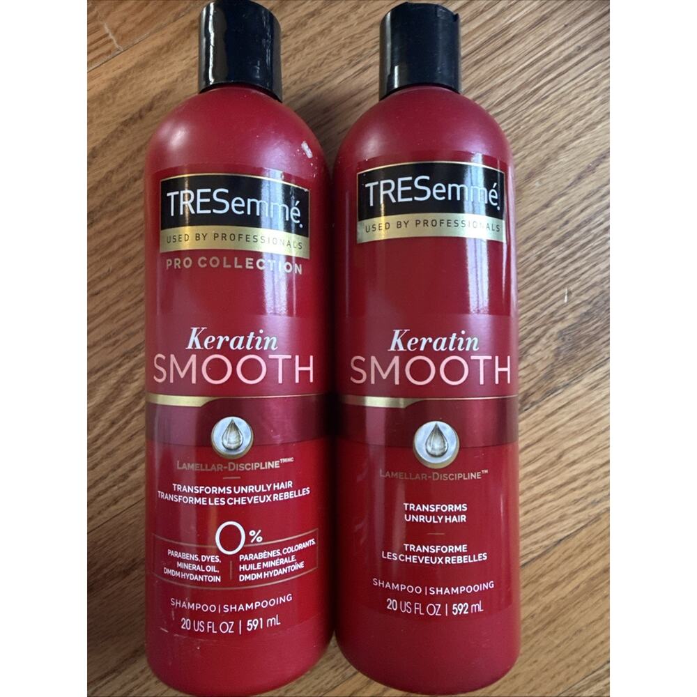 Lot Of 2 TRESemme Keratin Smooth Shampoo 20 fl oz Transforms Unruly Hair NEW